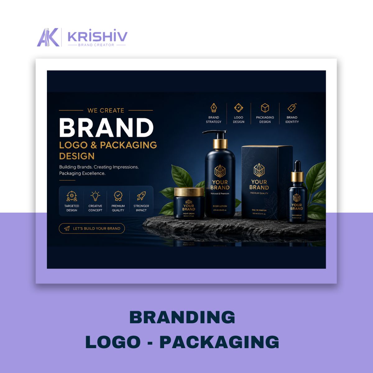 AK Krishiv Branding · Logo · Packaging